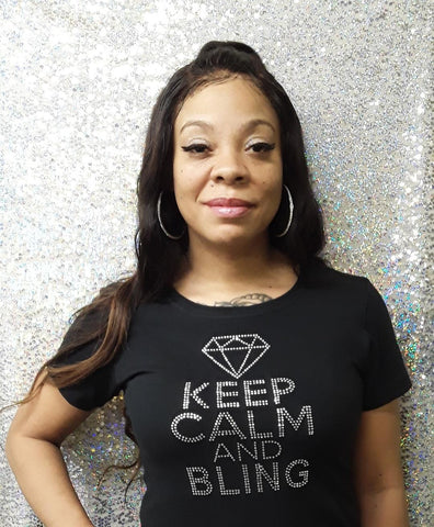 KEEP CALM AND BLING T-SHIRT